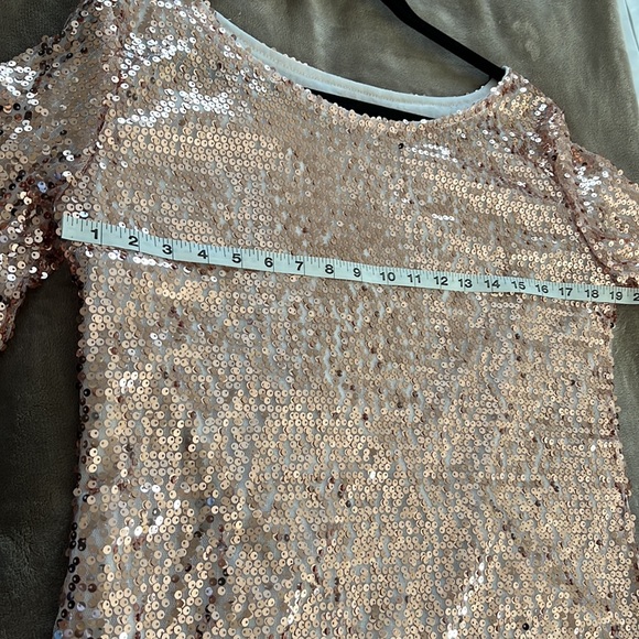 Blush Pink Sequin Top Size XL - Picture 7 of 10